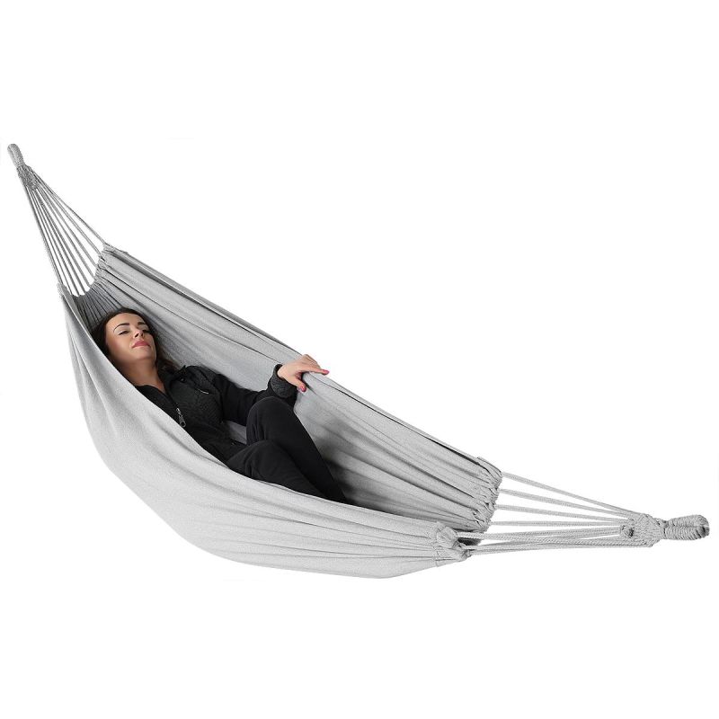 GARDEN HAMMOCK FOR 1 PERSON 200X100CM WITH COVER GRAY 1065434