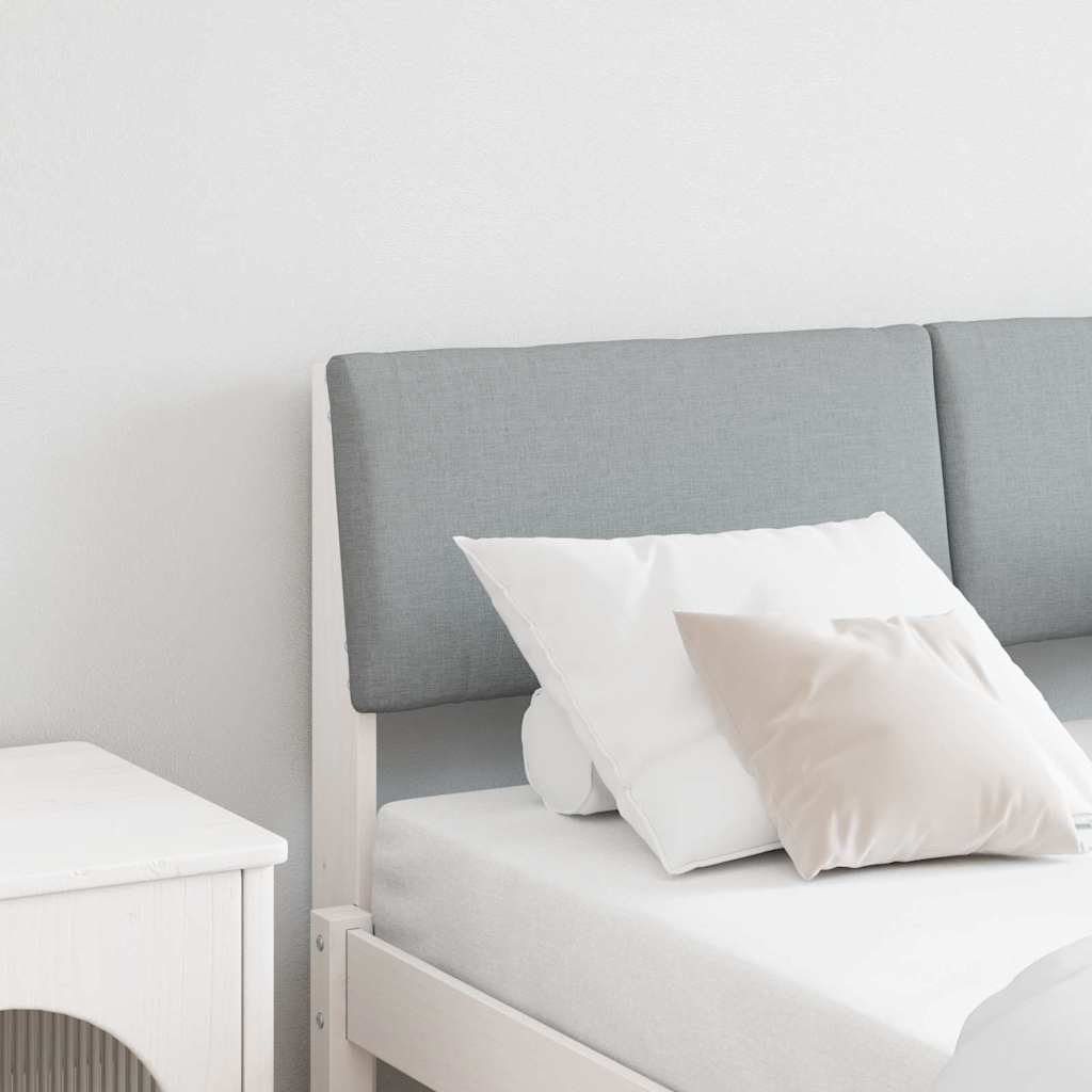 Polsterdatud voodiots Helehall 120 cm Tahke mänd