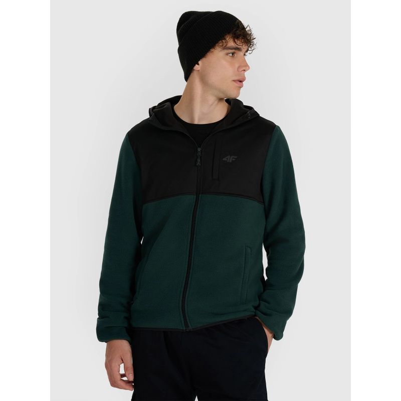 Men's regular hooded fleece 4F 4FWAW25TFLEM417-40S