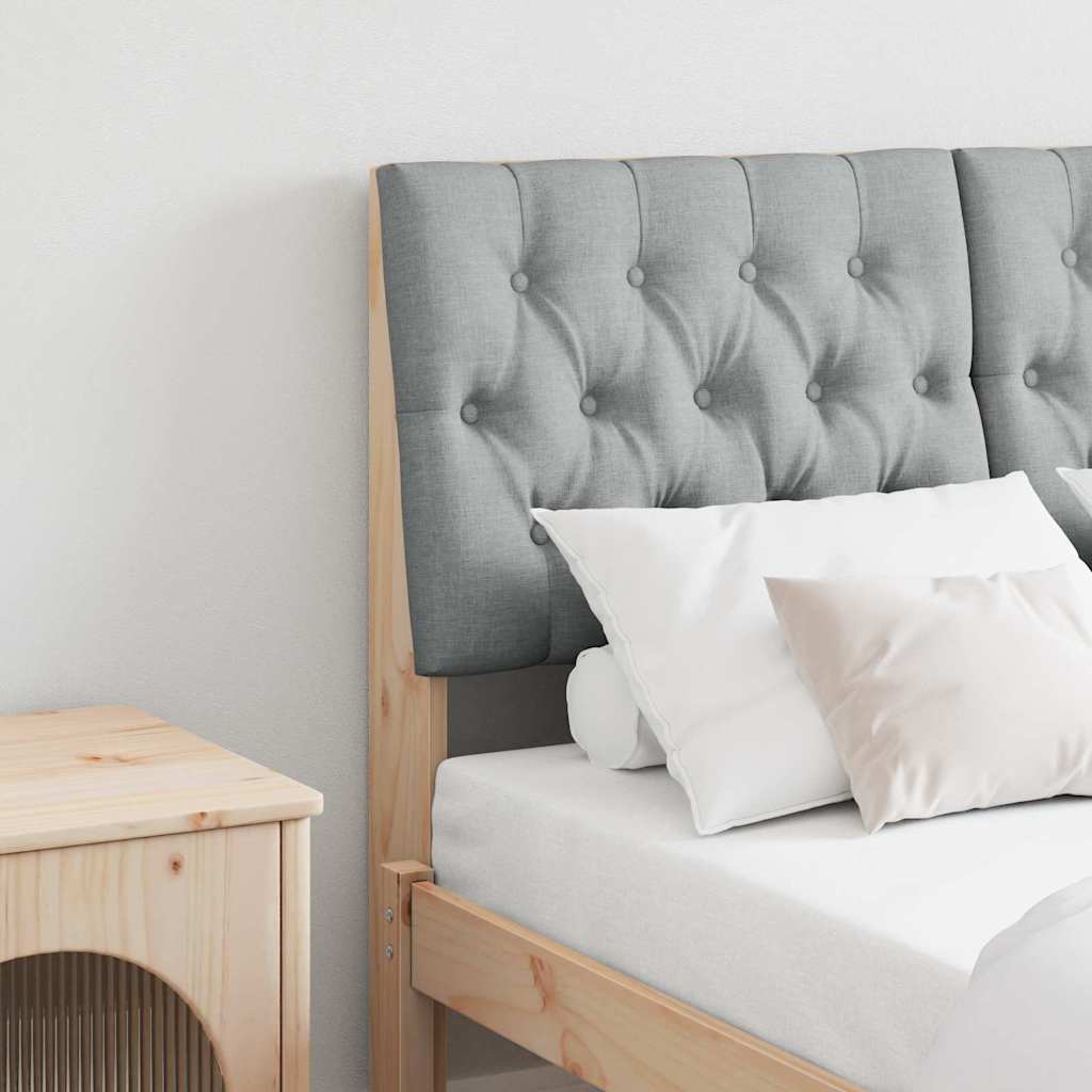 Polsterdatud voodiots Helehall 120 cm Tahke mänd