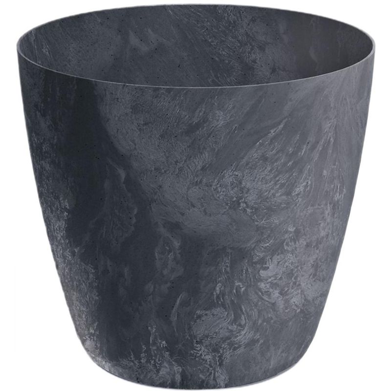 MATE CONCRETE EFFECT FLOWER POT 14CM ANTHRACITE