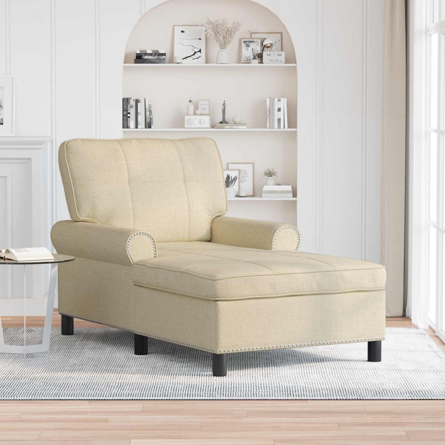 Chaise Lounge padjaga cream 91 x 157 x 91 cm kangas