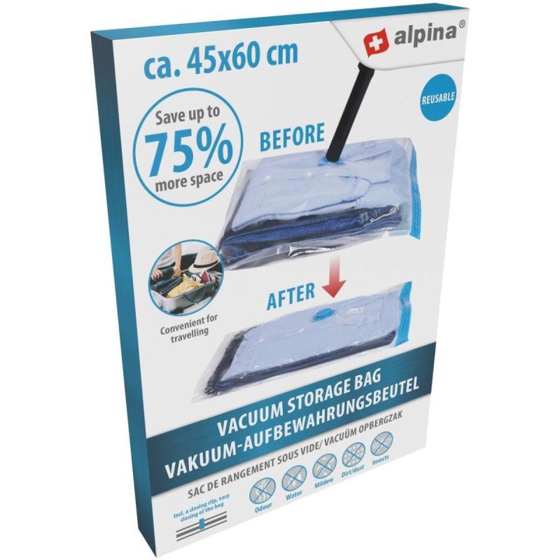 VACUUM BAG FOR STORING CLOTHES, BEDDING 45x60cm ALPINA
