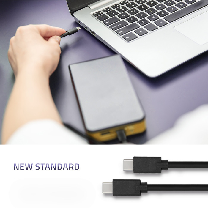 Qoltec USB 2.0 cable type C male | USB 2.0 type C male | 3m | Black