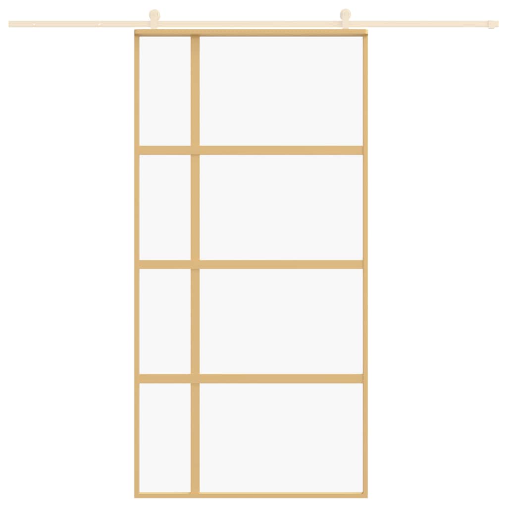 liuguks, kuldne, 102,5x205 cm, läbipaistev ESG-klaas/alumiinium