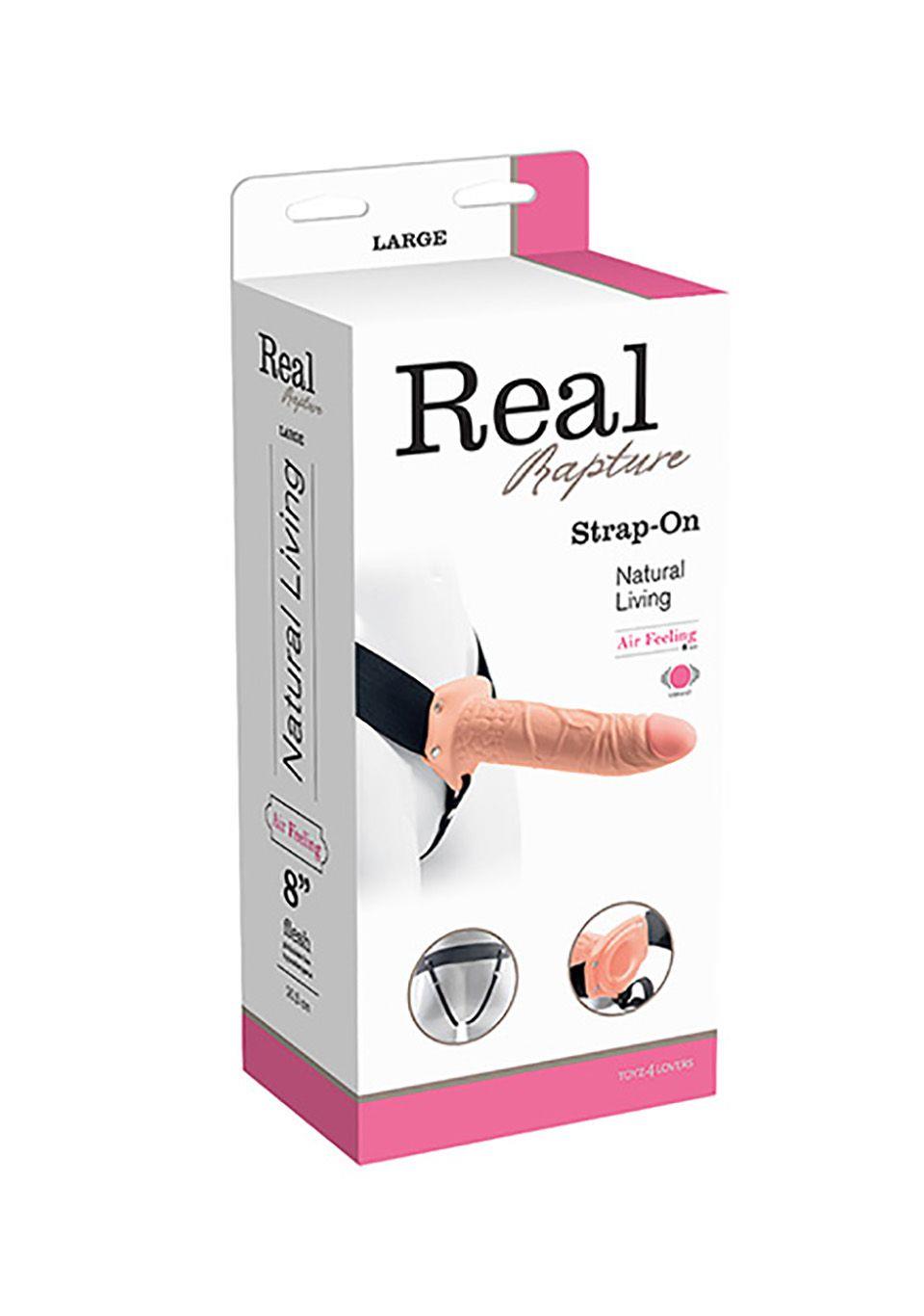 Vibreeriv õõnes strap-on Real Rapture 8 Flesh