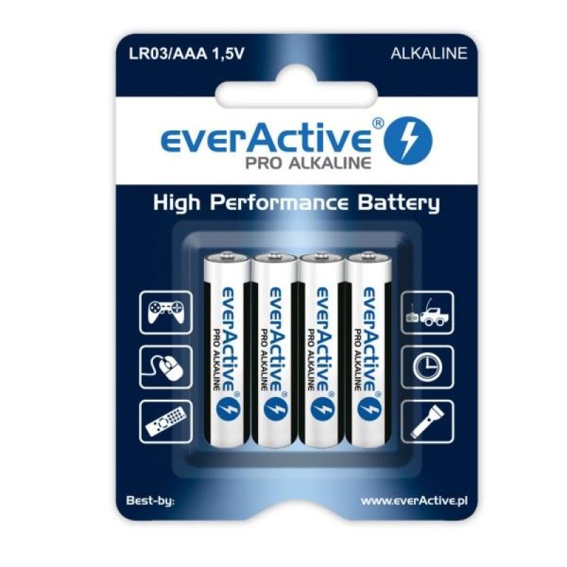 LR03 everActive AAA batteries blister pack of 4