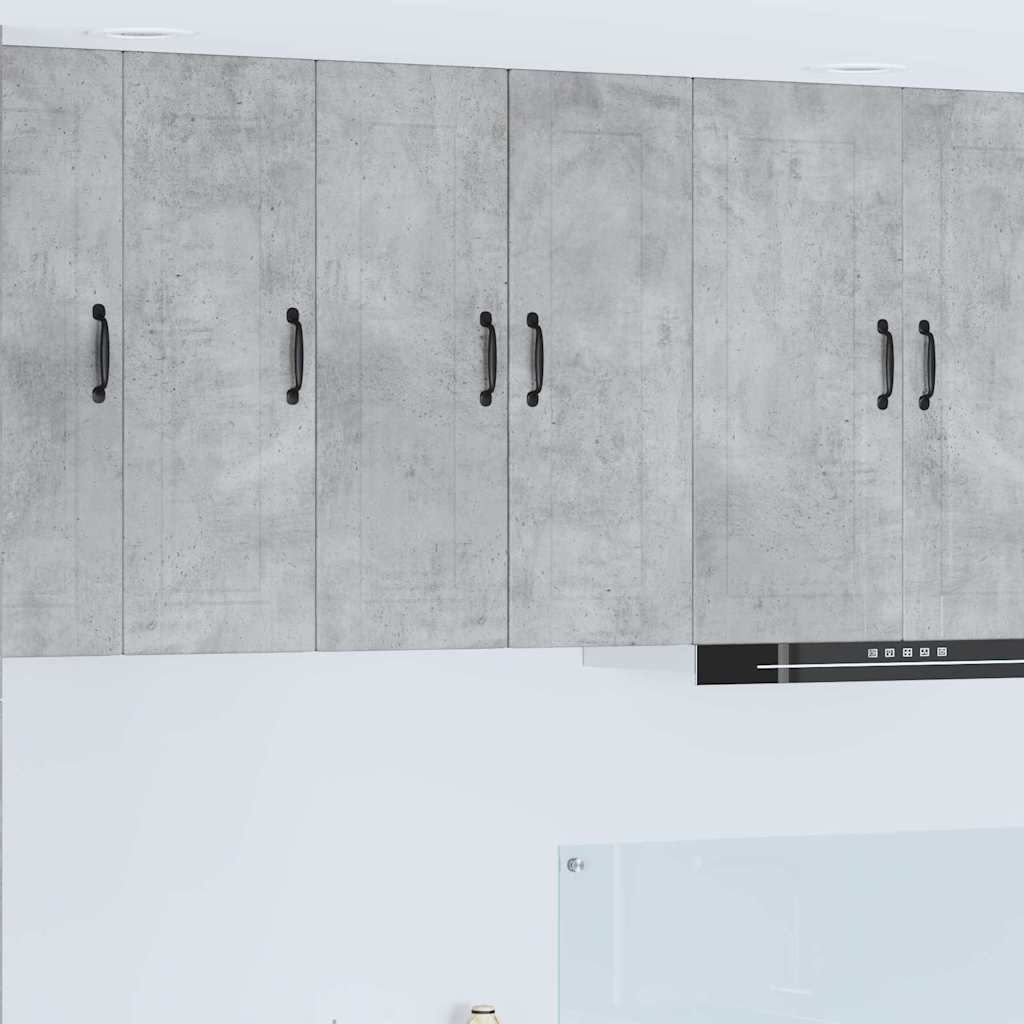 Seinakapp kööki 2 pcs Betoonhall 30 x 31 x 80 cm Tehispuit