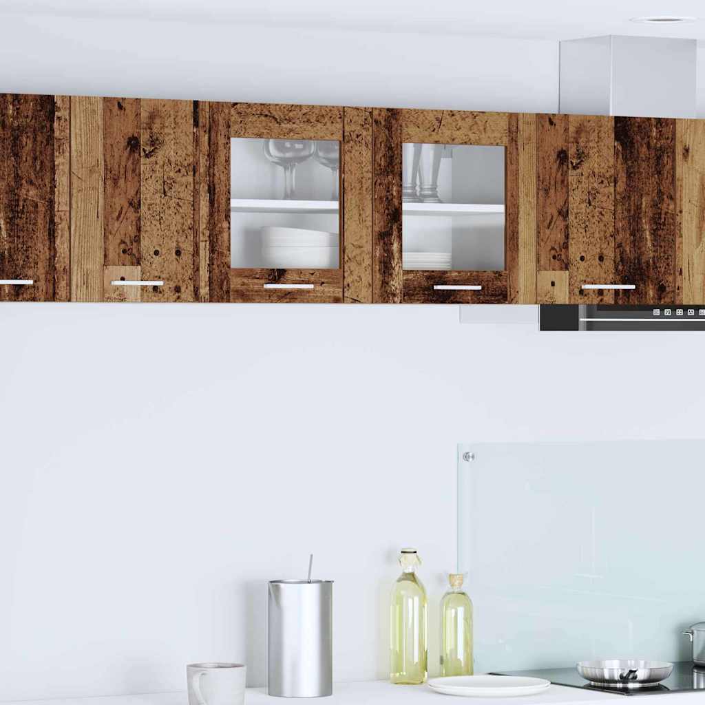 Seinakapp Riga Vana puu ja valge 80 x 31 x 40 cm Tehispuit