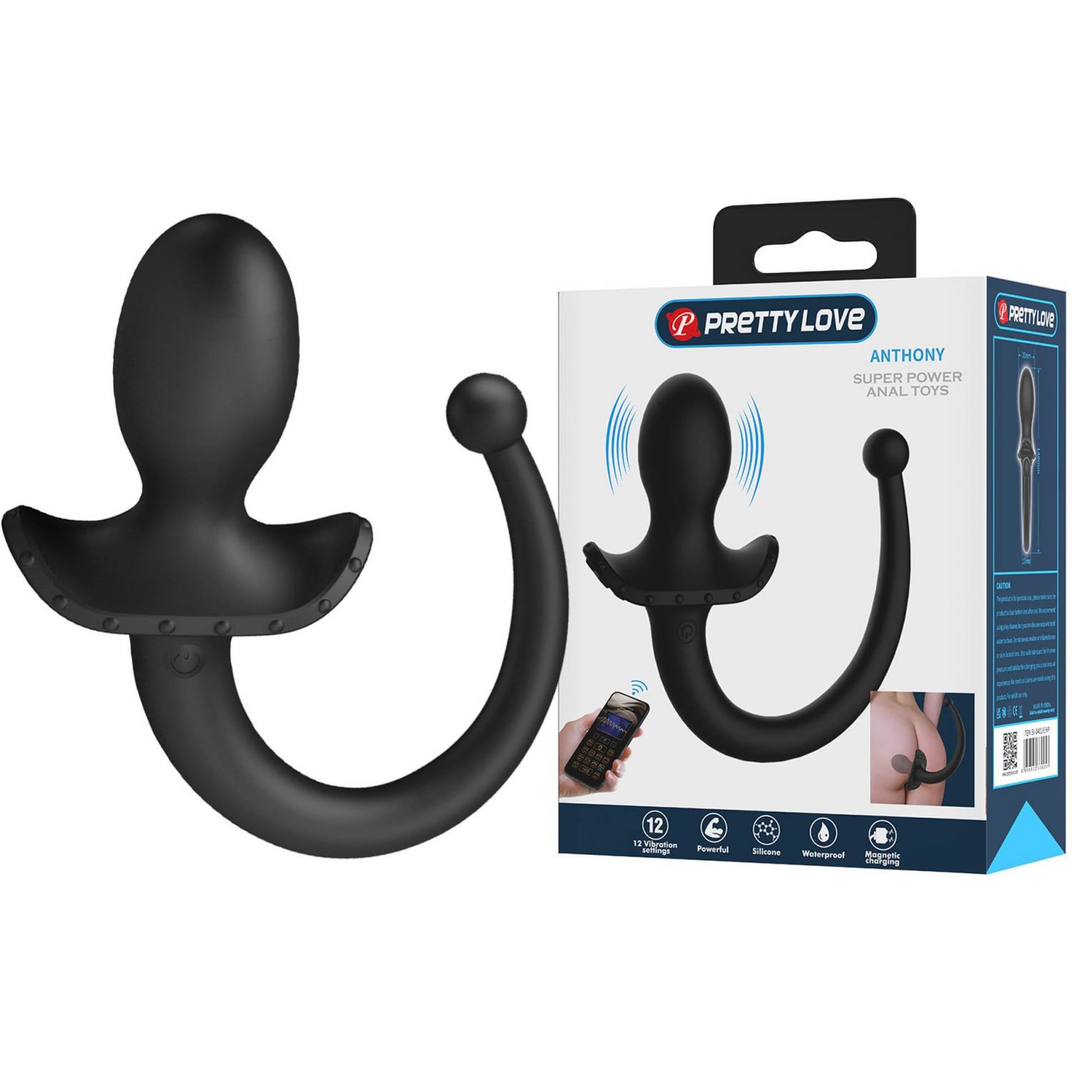 Pretty Love Anthony Nutirakendusega Vibro-anaalkork