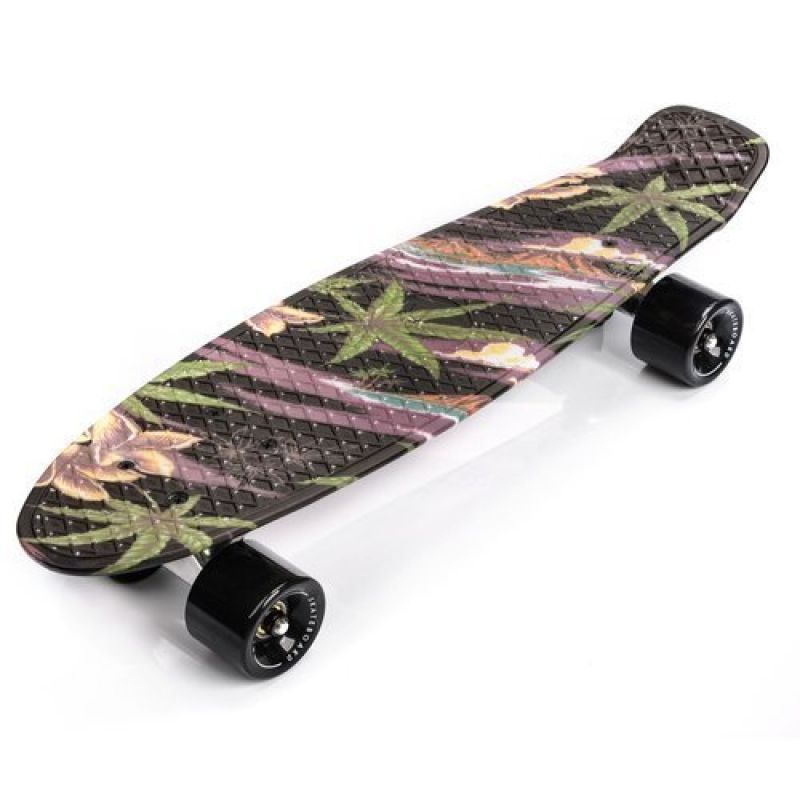 Meteor Flowers Black 22606 Skateboard