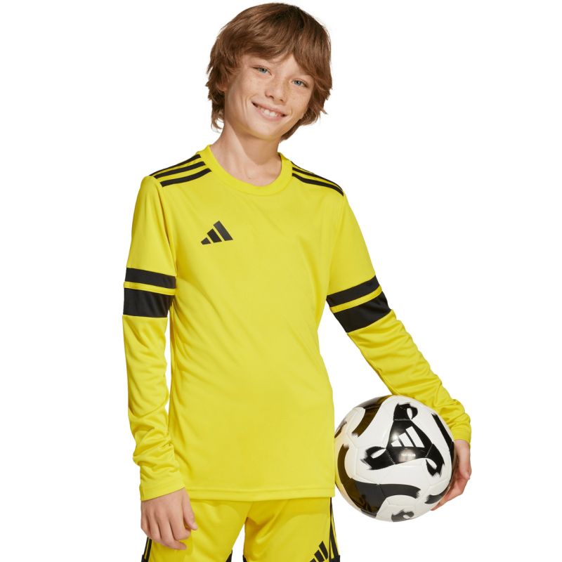 adidas Squadra 25 Long Sleeve Kids T-Shirt Yellow JJ0043