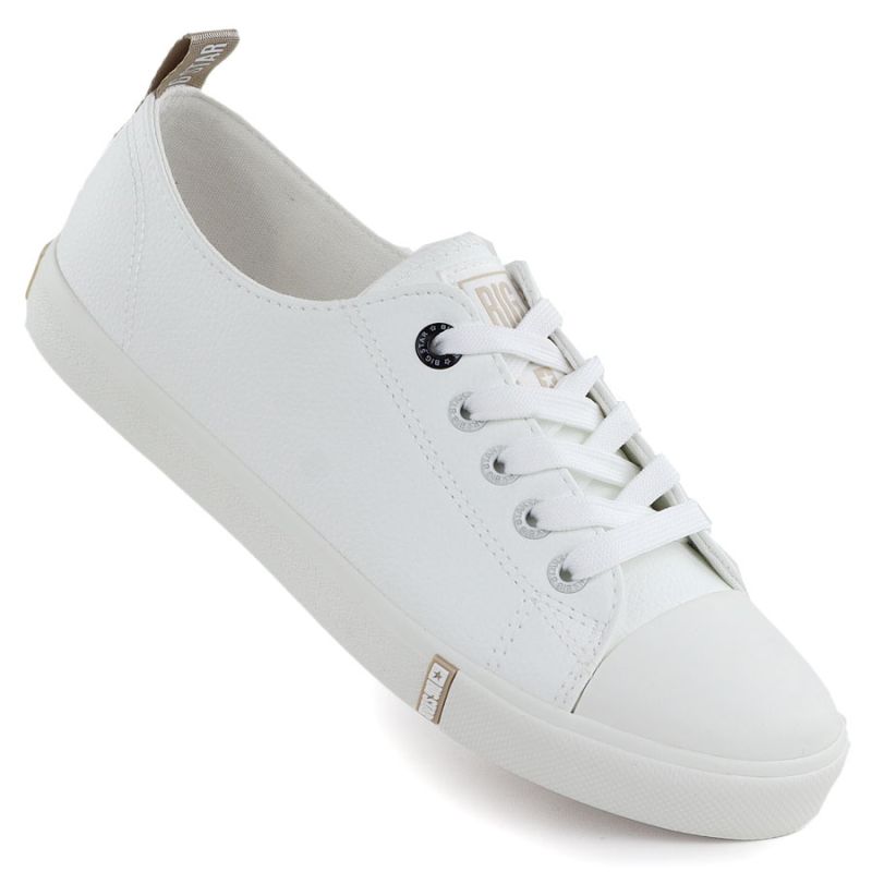 Women's low-top sneakers, eco-leather, white, Big Star TT274023
