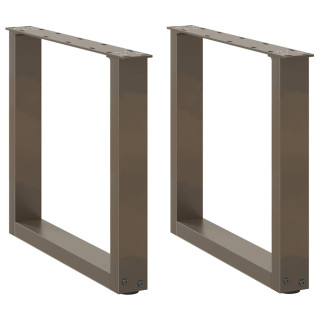 kohvilaua jalad U-kujulised 2 tk, naturaalne teras, 50 x (42–43) cm, teras