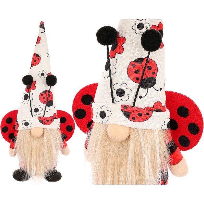 Gnome Ladybug Boy 24cm Spring Decoration