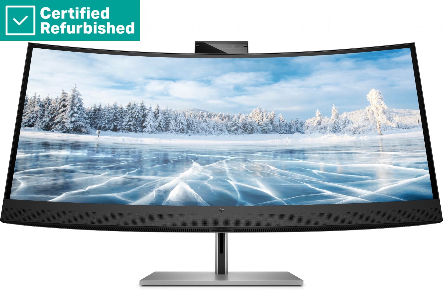 RENEW SILVER HP Z34c G3 Curved Charging Monitor - 34 3440x1440 WQHD 350-nit 60Hz AG, Curved, IPS, USB-C(100W)/HDMI/DisplayPort, 4x USB-A, speakers, 5MP webcam, RJ-45 LAN, height adjustable/tilt/swivel, 1 years