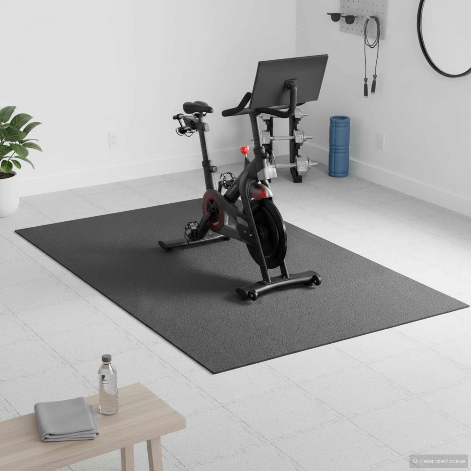 Spordi kaitsemat Must 183 x 122 x 0,6 cm PVC