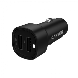 CANYON car charger OnDrive 24 24W 2xUSB-A Black