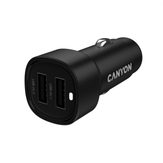 CANYON car charger OnDrive 24 24W 2xUSB-A Black