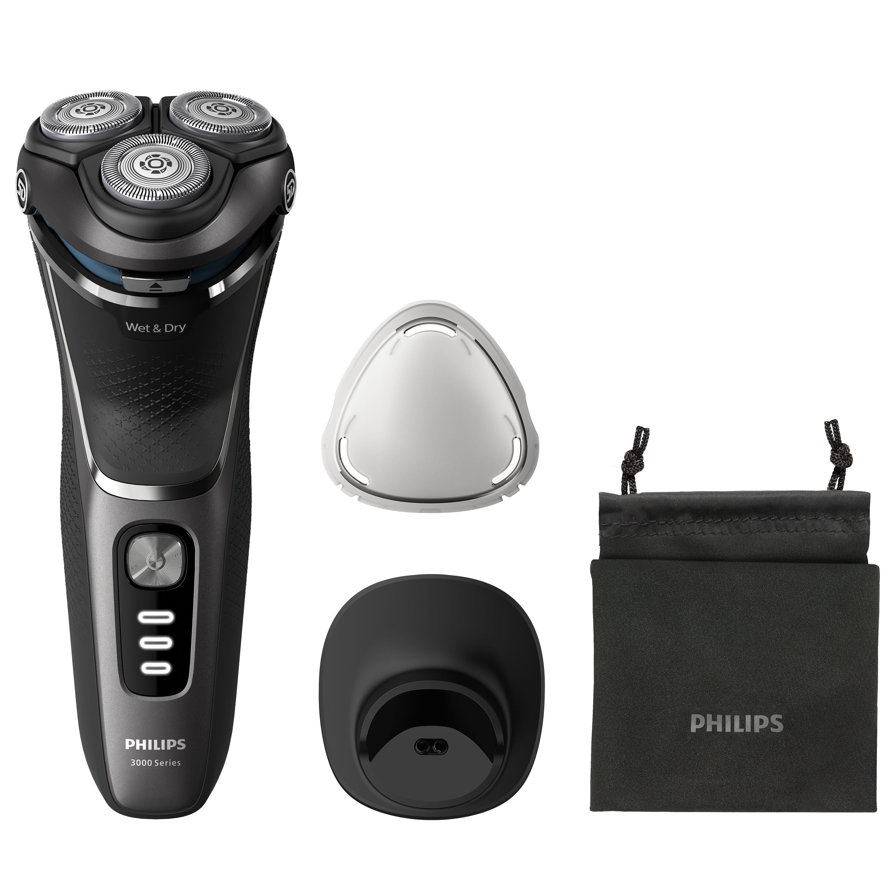 Philips Wet or Dry electric shaver S3343/13, Wet&Dry, PowerCut Blade System, 5D Flex Heads, 60min shaving / 1h charge, 5min Quick Charge