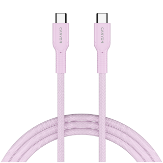 CANYON cable OnWire 60CL C-C 60W COLOR Braided 1m Pink