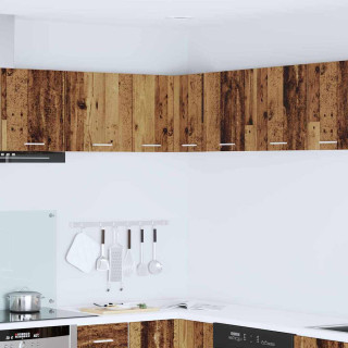 Seinakapp Riga Vana puu ja valge 57 x 57 x 40 cm Tehispuit