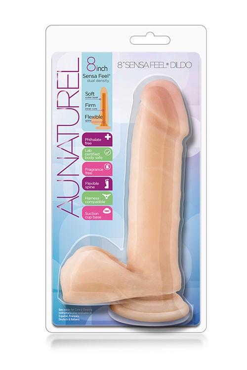 Au Naturel 8-tolline Sensa Feel Dildo, beež