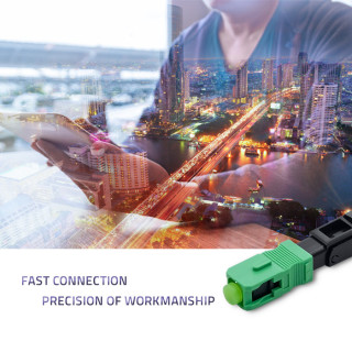 Qoltec SC/APC fiber optic fast connector | Singlemode | 3.0 mm