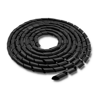 Qoltec Cable organizer 6mm | 10m | Black