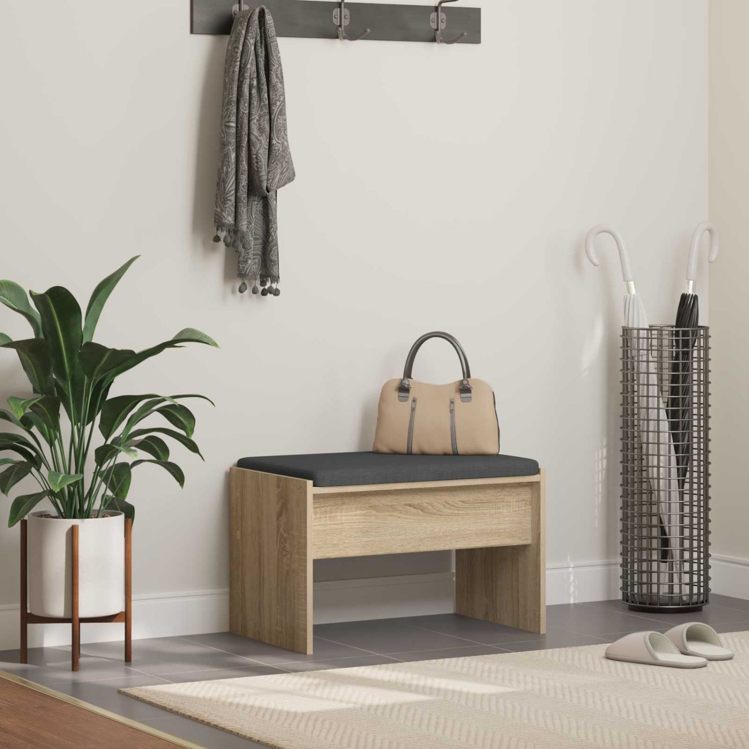 Hallipink padjaga Sonoma tamm 60 x 38 x 46 cm