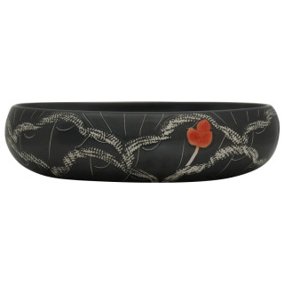 valamu tööpinnale, must, ovaalne, 59 x 40 x 15 cm, keraamiline