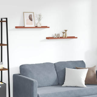 Seinariiul riiuliga 2 pcs Punane 60 x 9 x 3 cm Tehispuit