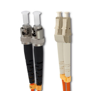 Qoltec Patchcord fiber optic LC/UPC - ST/UPC | Multimode | 50/125 | OM2 | Duplex | 1m