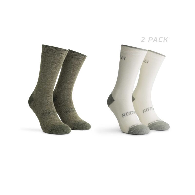 Rogelli WOOL socks 2-pack military/sand 40-43