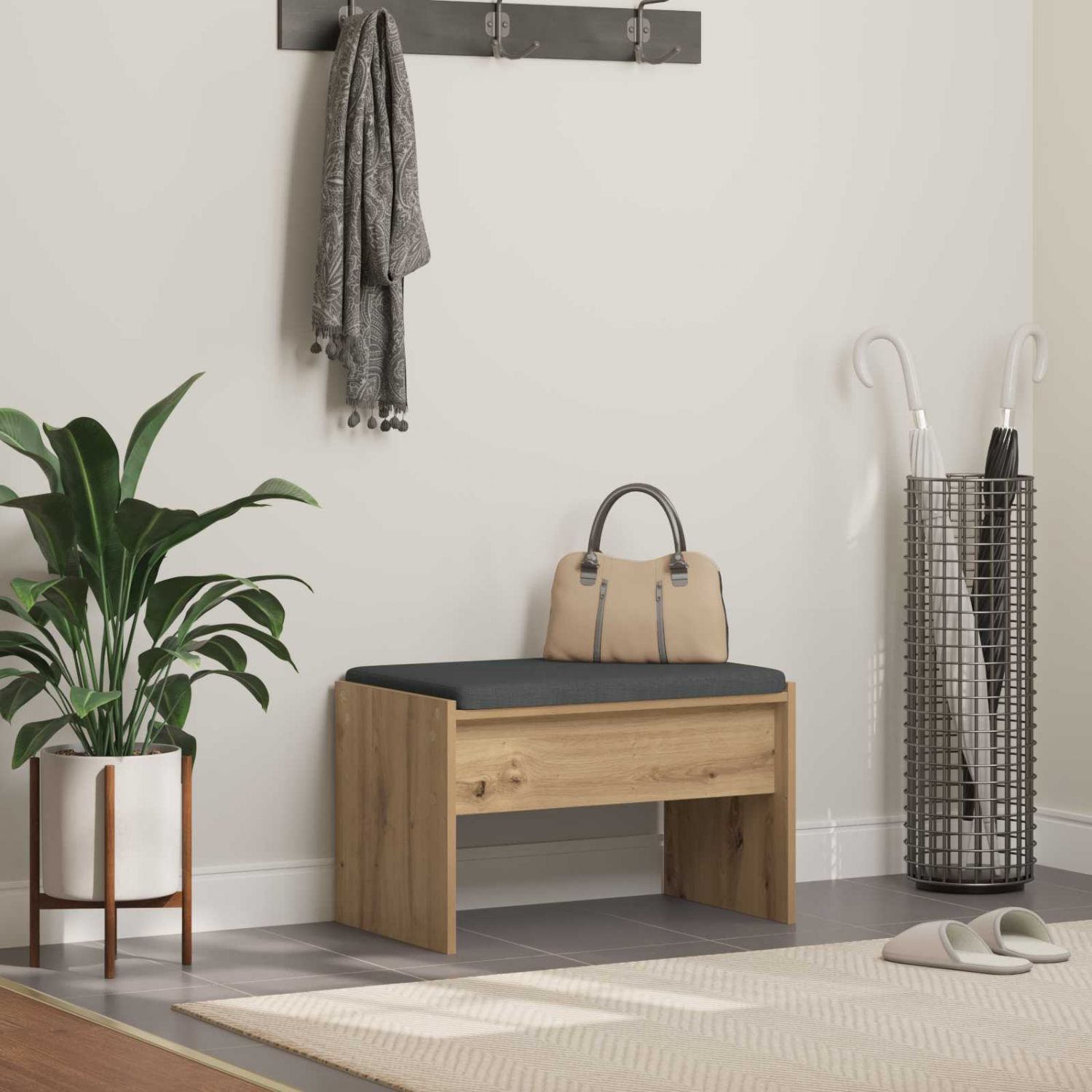 Hallipink padjaga Käsitööpuu 60 x 38 x 46 cm