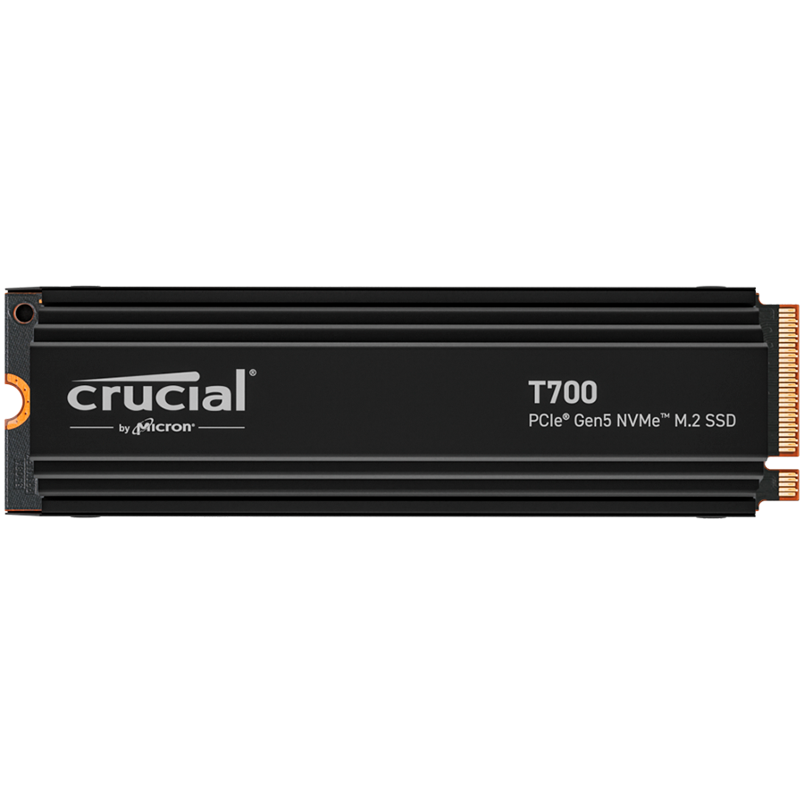Crucial T700 1TB PCIe Gen5 NVMe M.2 SSD с радиатором