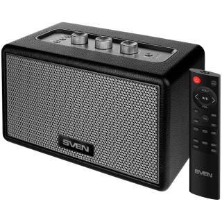 Speaker SVEN HA-950, black, MDF, PU leather (60W, Bluetooth, USB, Micro SD, Remote)