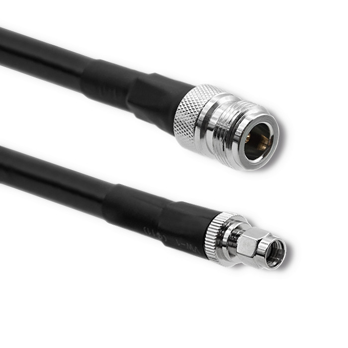 Qoltec LMR400 Coaxial Cable | N Female | RP-SMA Male | 3m