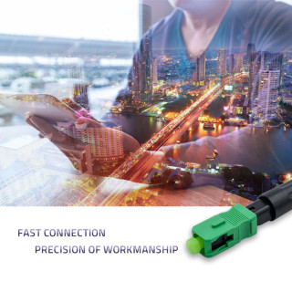 Qoltec SC/APC fiber optic fast connector | Singlemode | 3.0 mm