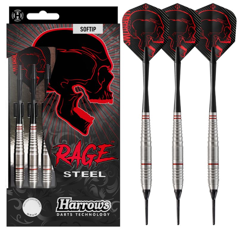 Harrows Rage Steel soft tip darts Ragesteel 16966