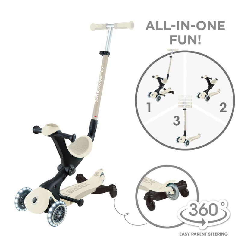 Scooter with ride-on seat GO•UP DELUXE LIGHTS ECOLOGIC 360 (697-566)