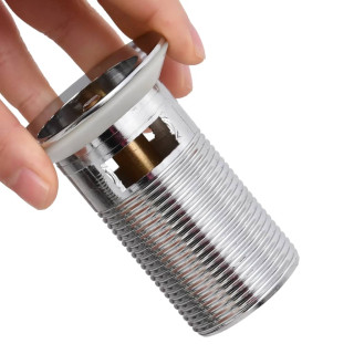 Слив-автомат с переливом, хром, 6,4x6,4x9,1 см