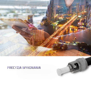 Qoltec Pigtail fiber optic ST/UPC | Singlemode | OD0.9 | G657A2 | 1m