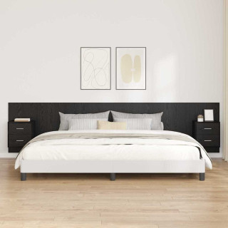 Peatoed Kapiga sahtliga Must tamm 337 x 32,5 x 80 cm Tehispuit