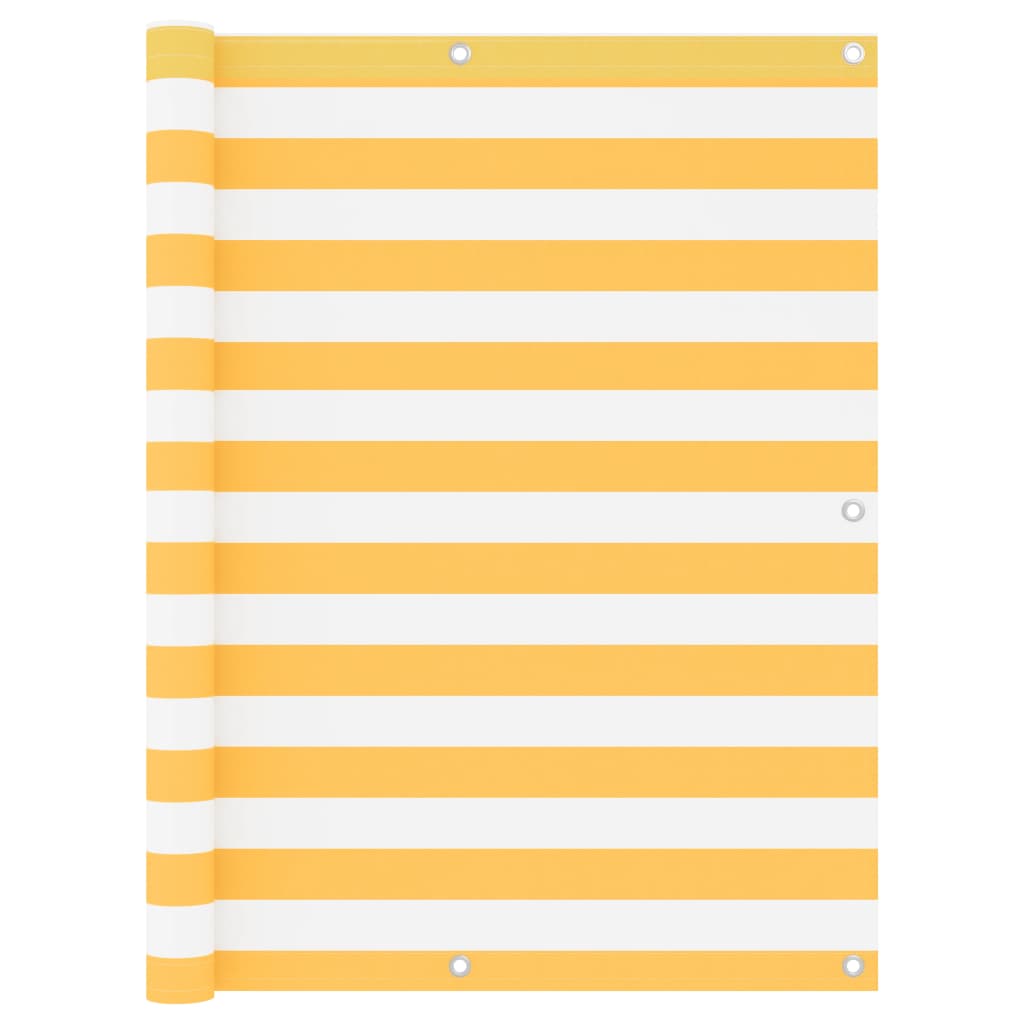 rõdusirm, valge ja kollane, 120 x 500 cm, oxford-kangas