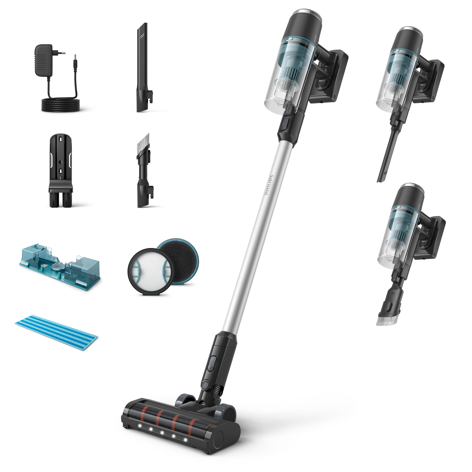 Philips 3000 Series Cordless Stick vacuum cleaner XC3133/01, Up to 60 min, 15 min of Turbo
