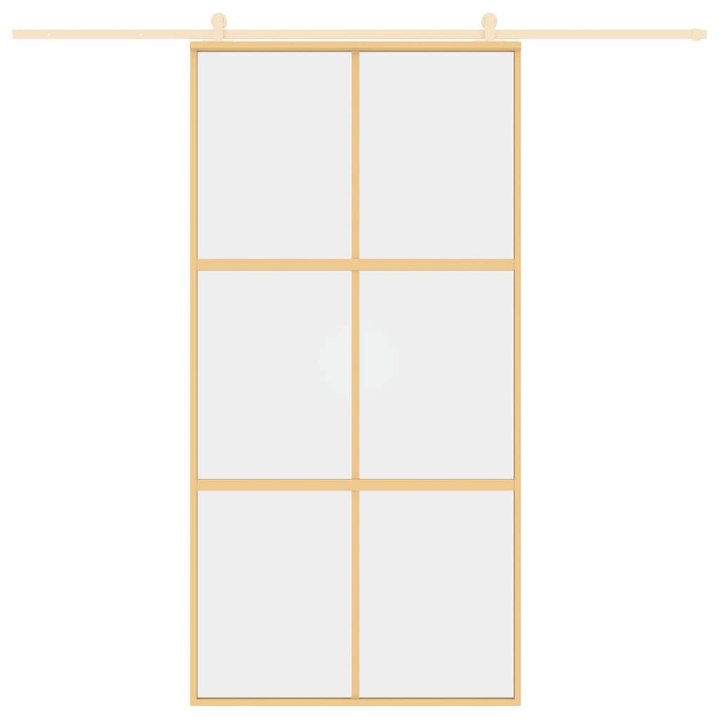 liuguks, kuldne, 102,5x205 cm, läbipaistev ESG-klaas/alumiinium