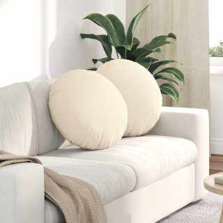 Istumispatjad 2 pcs cream Ø 50 cm Korter kangas