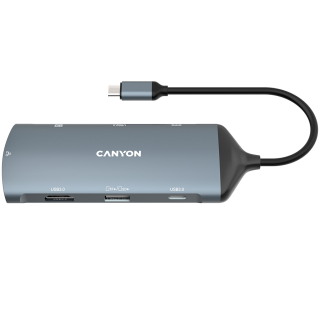 CANYON hub DS-15 8-в-1 4k USB-C Тёмно-серый