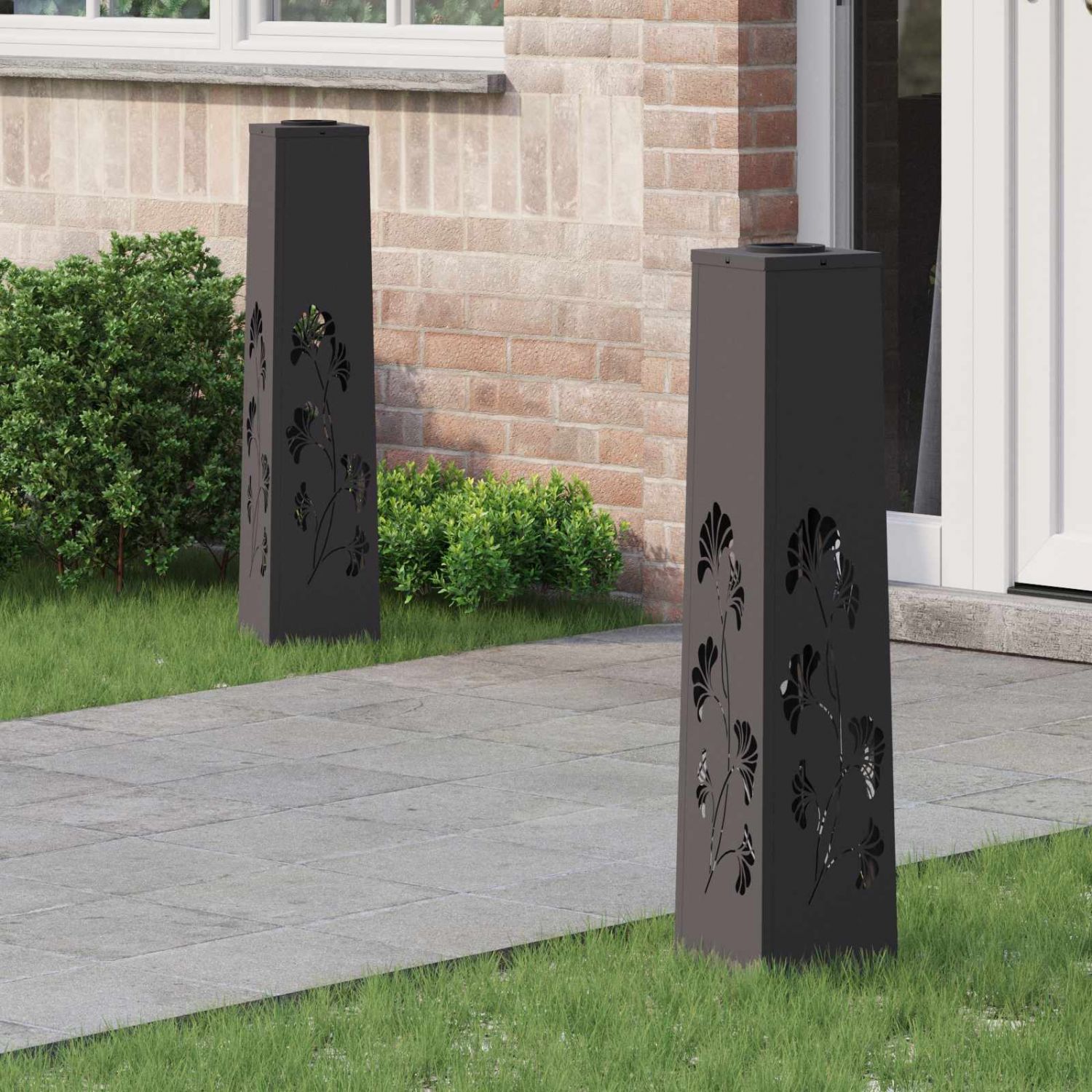 Päikese LED käigutee tuli 2 pcs Must Külmvaltsitud teras